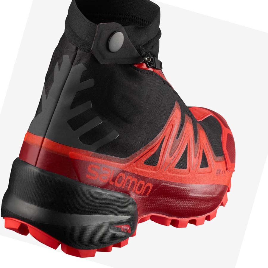 Tenis Para Trail Running Salomon SNOWSPIKE CLIMASALOMON™ WATERPROOF Mujer Negros Rojos | MX 2746GSO